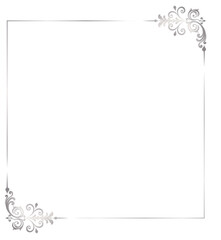 Obraz premium Decorative Vintage Square Silver Frame