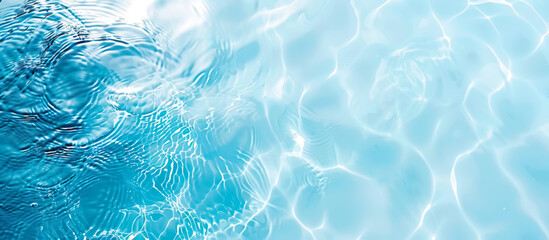 Fototapeta na wymiar Blue water surface texture of swimming pool background.for design wallpaper