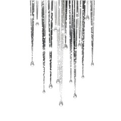 silver glitter background with sparkling icicles at the top