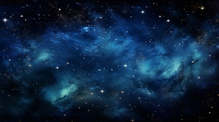 Blue and purple nebula with stars