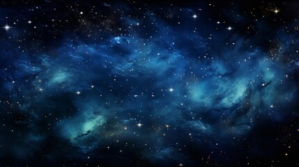 Obraz premium Blue and purple nebula with stars