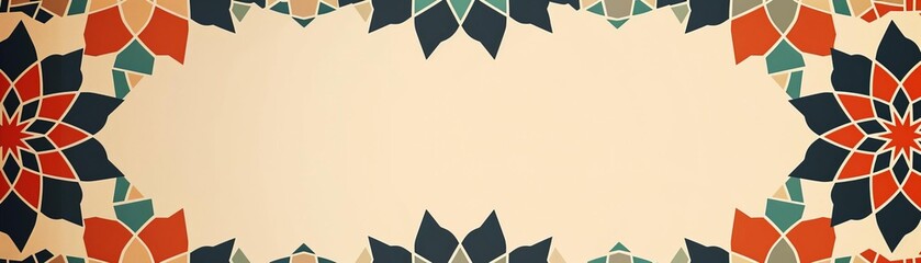 Geometric patterns inspired by Islamic art with a blank space for text - obrazy, fototapety, plakaty