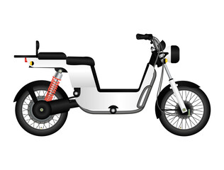 Vector Illustration of Electric Commercial Bike