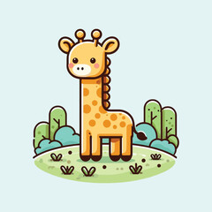 Giraffe vector illustration icon