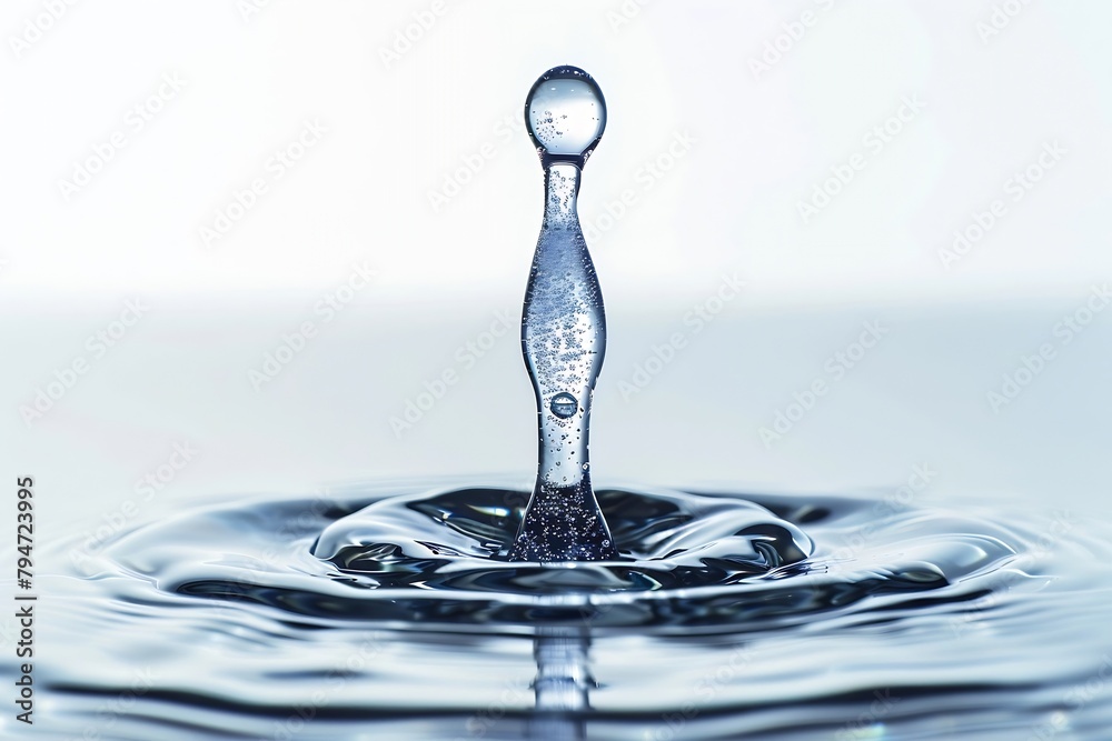 Aufkleber Generative AI : water drop isolate white background