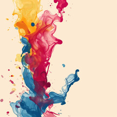 Obraz premium Abstract background illustration with colorful ink splash