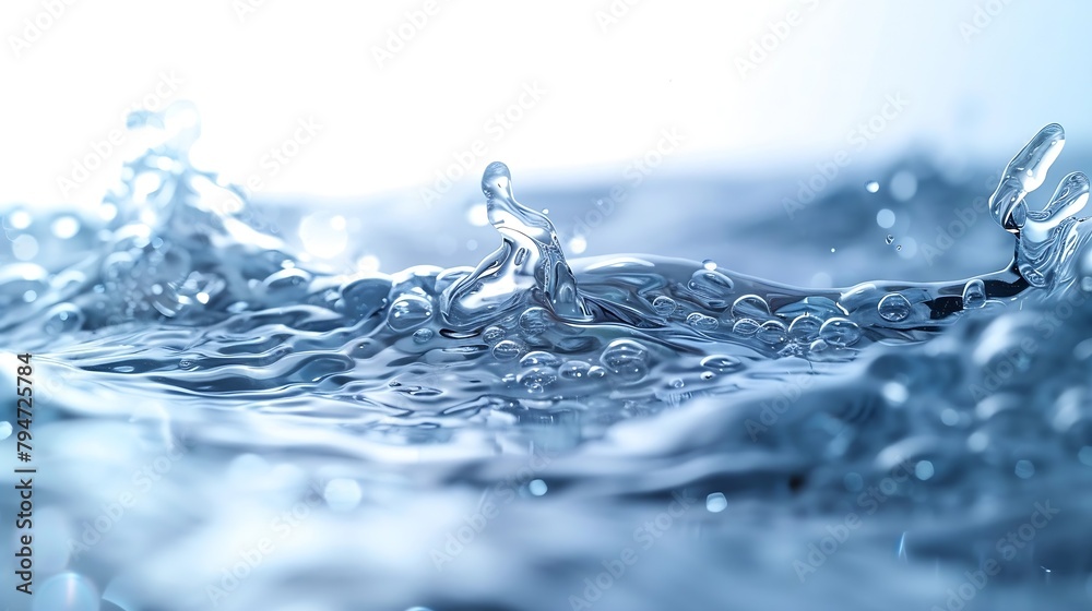 Poster Generative AI : Splash of water isolated on white background