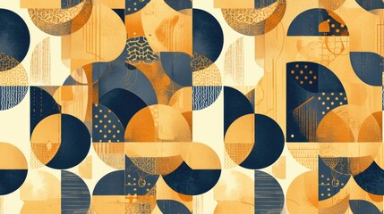 An illustration of an abstract pattern featuring a stylish geometric background - obrazy, fototapety, plakaty