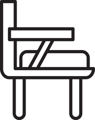 Armchair Icon Line Illustration