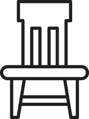 Fototapeta premium Chair Icon Line Illustration