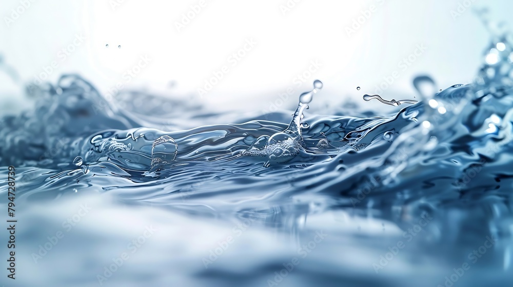 Poster Generative AI : Splash of water isolated on white background