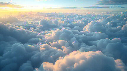 上空から見た太陽と雲海