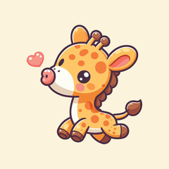 Giraffe vector illustration icon