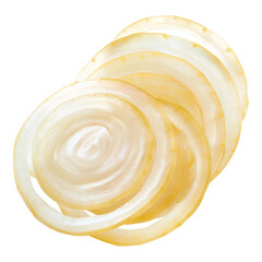Onion slice isolated on transparent background