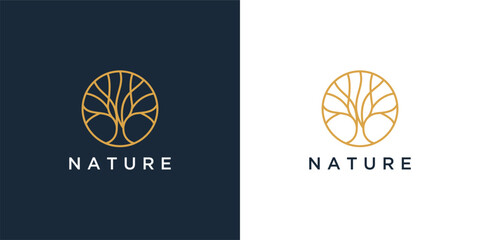Tree vector logo design inspiration