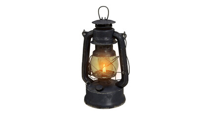 old oil lamp isolated