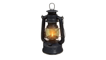 old oil lamp isolated