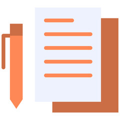 Obraz premium writer flat icon