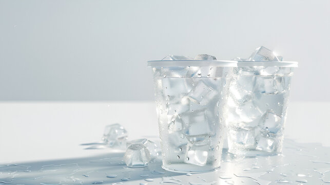glass with ice,generative ai