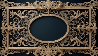 A regal frame with intricate filigree patterns upscaled 5