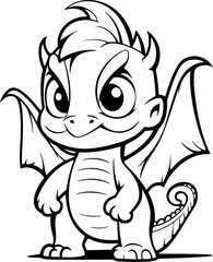 Cute mini dragon drawing