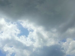 Naklejka na ściany i meble background view of blue sky and white clouds