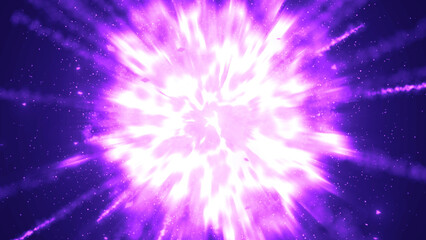 紫色の爆発のエフェクト