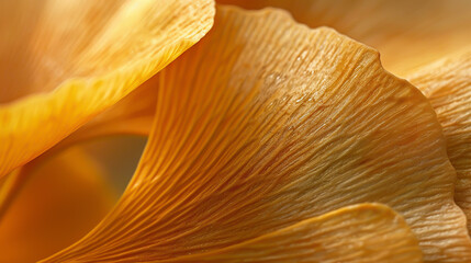 Close-up of a ginkgo seed, vibrant texture detail, natural light, simple setting, padding margins - obrazy, fototapety, plakaty