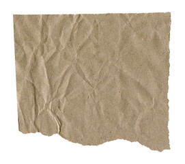 Brown Textured Torn Paper Edge. Natural Ripped Craft Paper for Scrapbooking and Collages