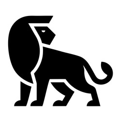 lion in black and white