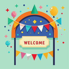 Welcome text vector (16)