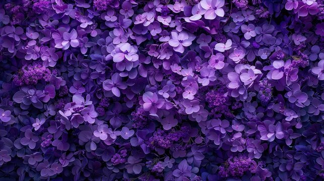 Bright purple flower wall