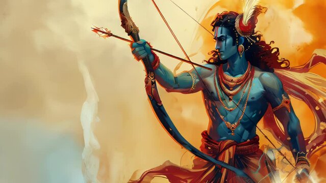 Ram Navami using arrow and bow for Ram Navami Festivals