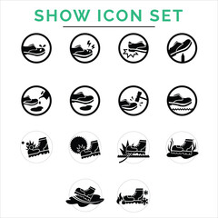 shoe icon set illustration