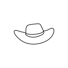 cowboy hat icon line