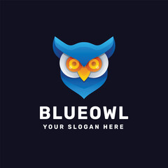 Owl Gradient Colorful Logo Vector Illustration