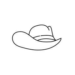 cowboy hat icon line