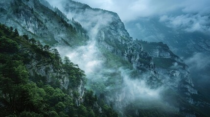 Fototapeta premium Impressive image of a stunning mountainside