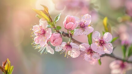 Close up of flower on tree branch