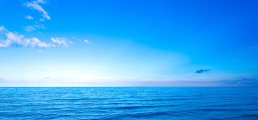 Ocean sea background and the clear sky For summer vacation ideas Nature of summer sea water with...
