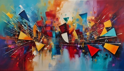 Abstract Melodies - A collection of abstract paintings inspired by music, using colors, shapes, and textures to convey the emotions and rhythms of various musical compositions.