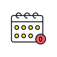 Calendar icon design with white background stock illustration