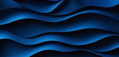 Whispers of Tranquility: Captivated by Navy Blue Wave Patterns