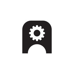 A gear automotive logo design symbol.