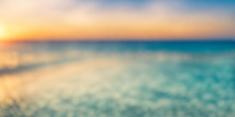 Blurred sunset sea landscape