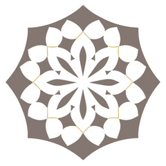 Mosaic Pattern Tesserae : A tile basic unit, Andalusian North African inspired Pattern, Editable Vector