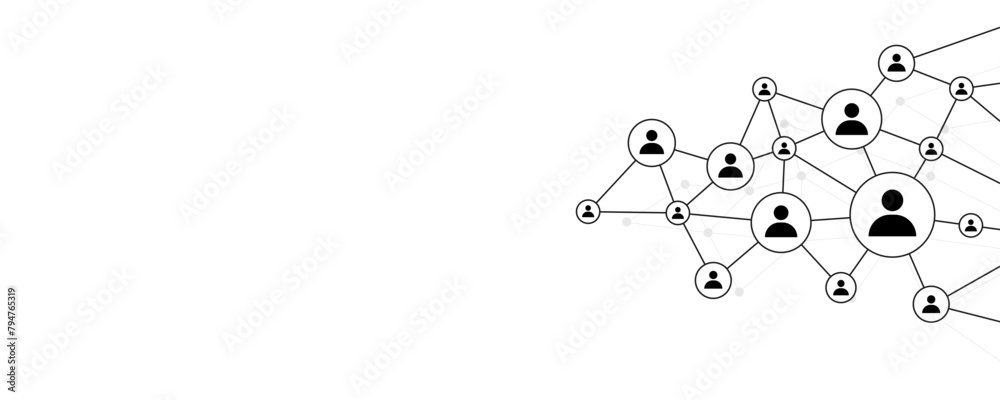 Poster Network technology people user structure connect dots and lines background template vector. Wireless server communication system. Team social linked global digital database. 