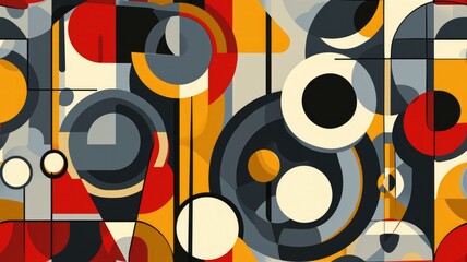 The picture of the colourful abstract wallpaper that has been mix with the primary colours and has become the various repetitive shape colourful abstract picture that mix with many colours. AIGX01.