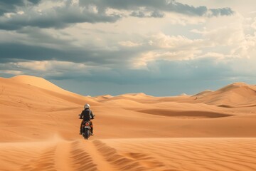 Fototapeta na wymiar motorbike in the desert