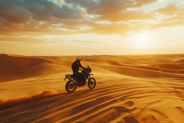 motorbike in the desert